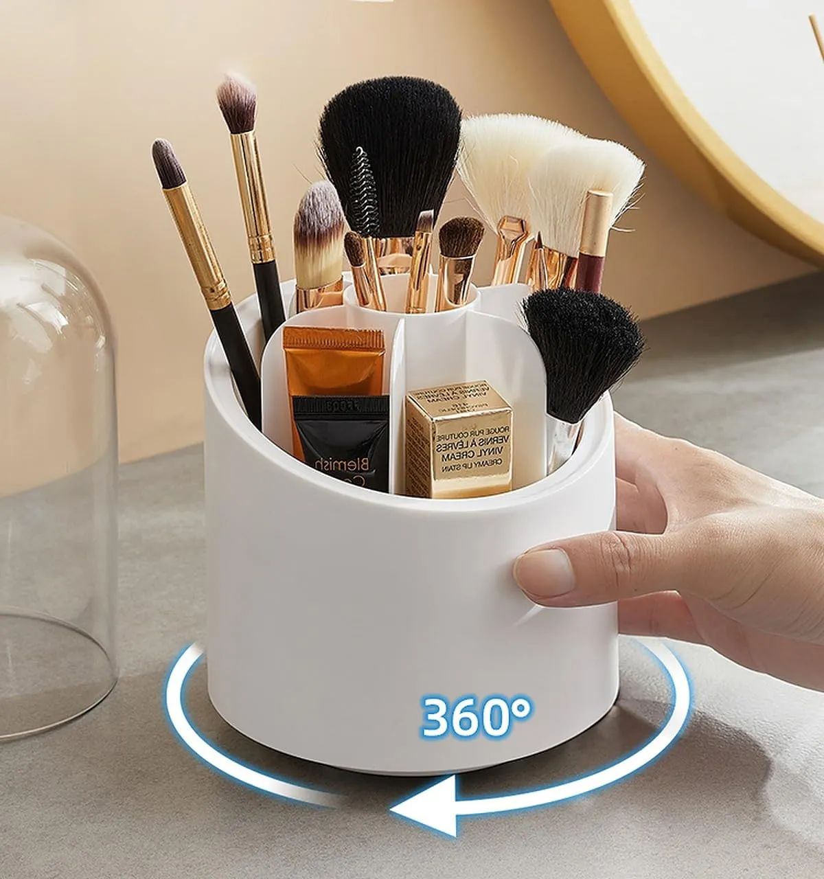 360° Rotating Dust-proof Makeup Holder