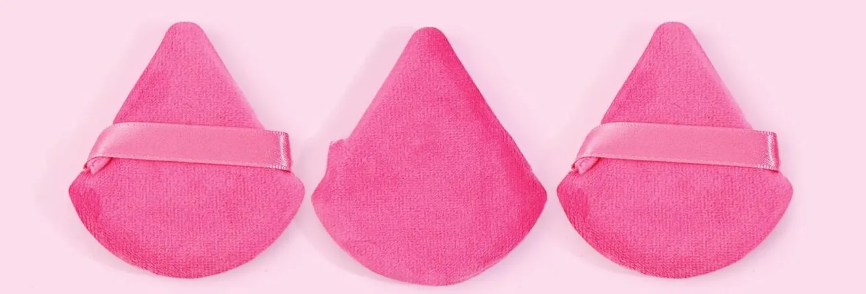 3pcs Pink Triangle Powder Puff