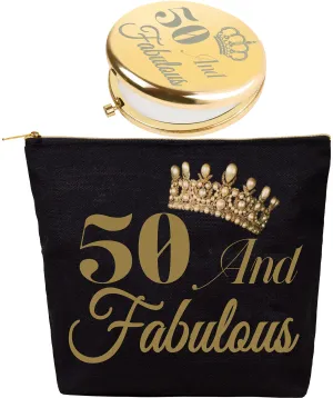 50th Birthday Gifts For Women, 50 Birthday Compact Mirror, Gifts For Women