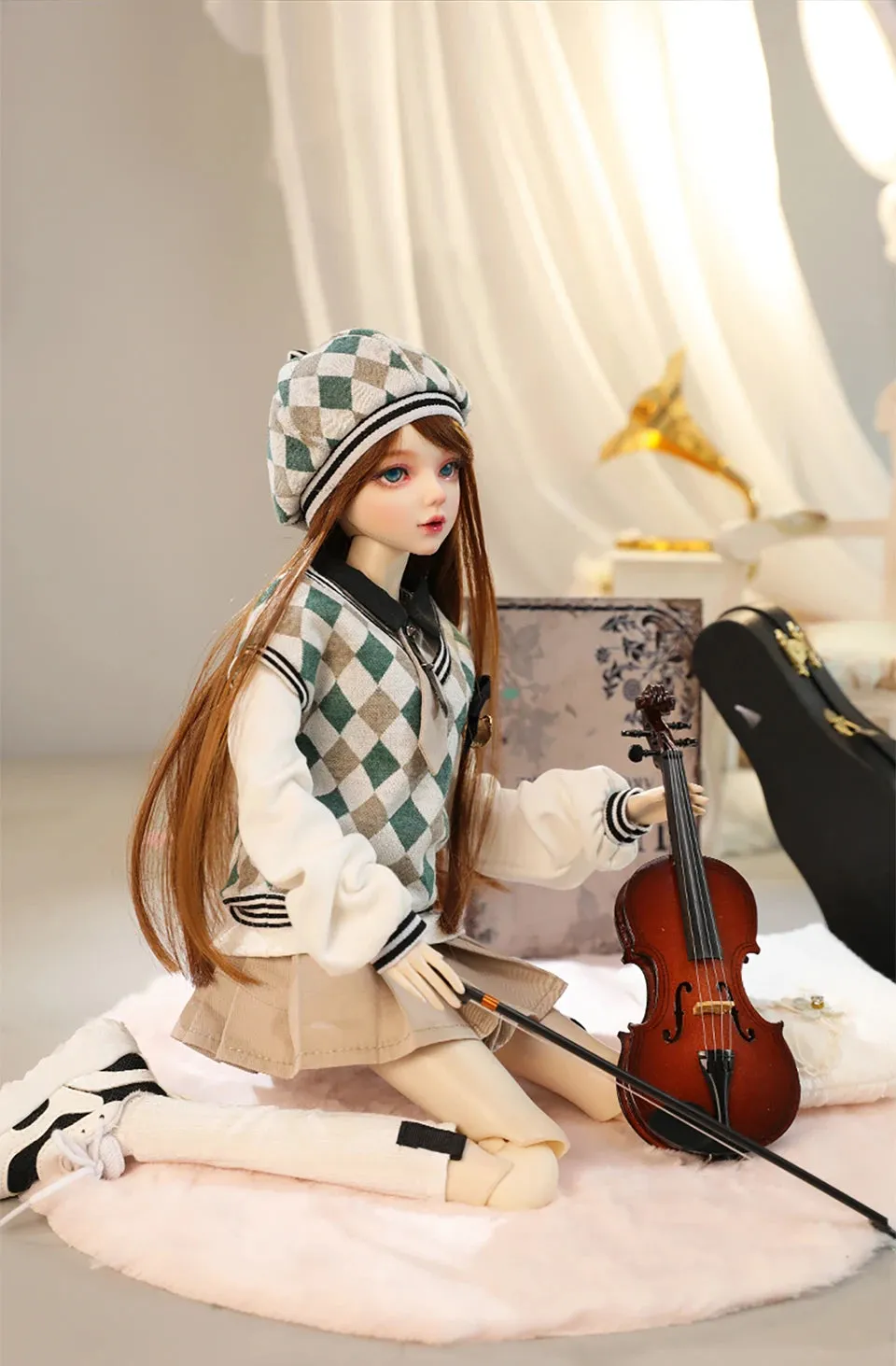 60cm BJD Doll for Girls | Designer Makeup, Rotatable Two-Colored Eyes, 1/3 Scale, Perfect Gift