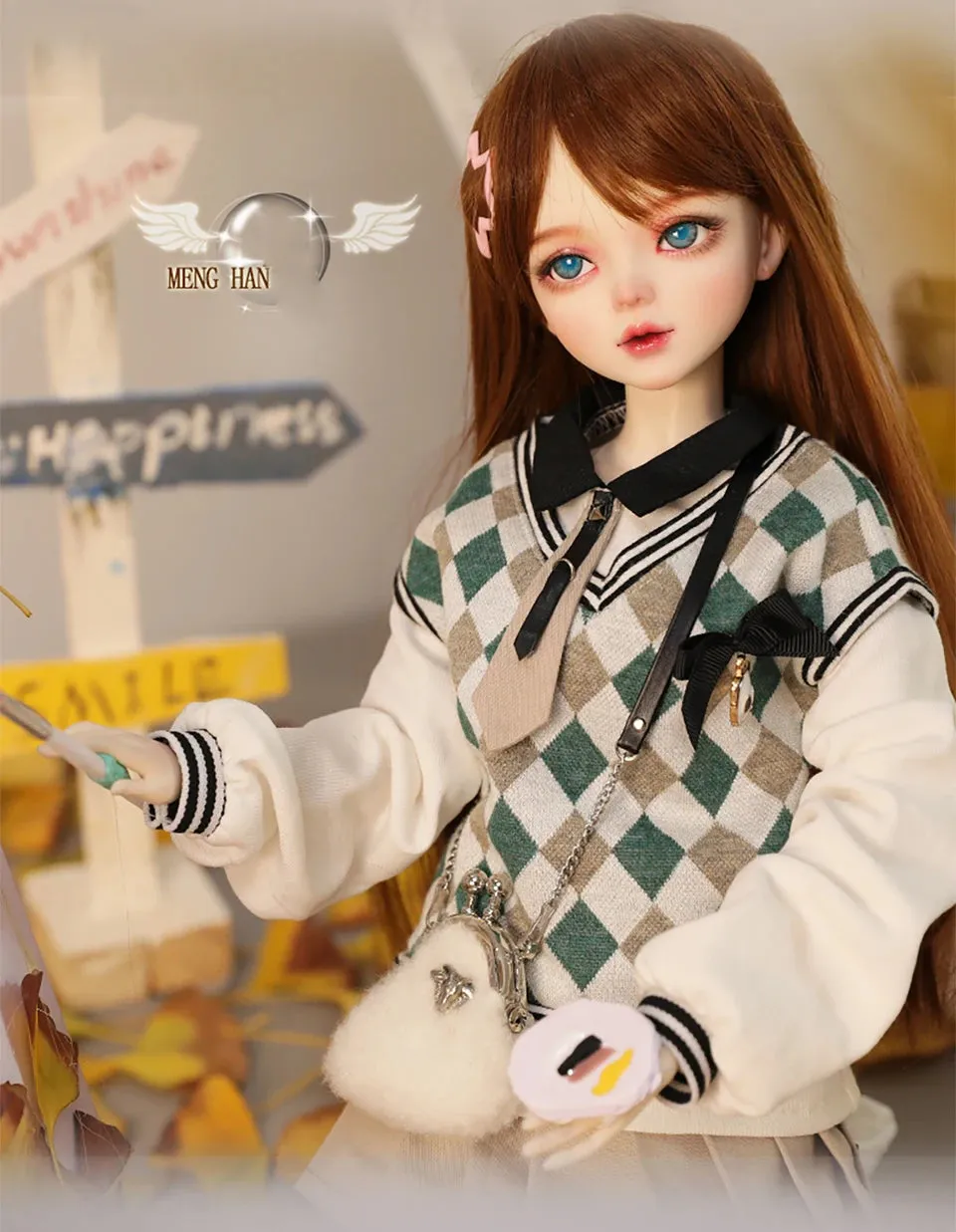 60cm BJD Doll for Girls | Designer Makeup, Rotatable Two-Colored Eyes, 1/3 Scale, Perfect Gift