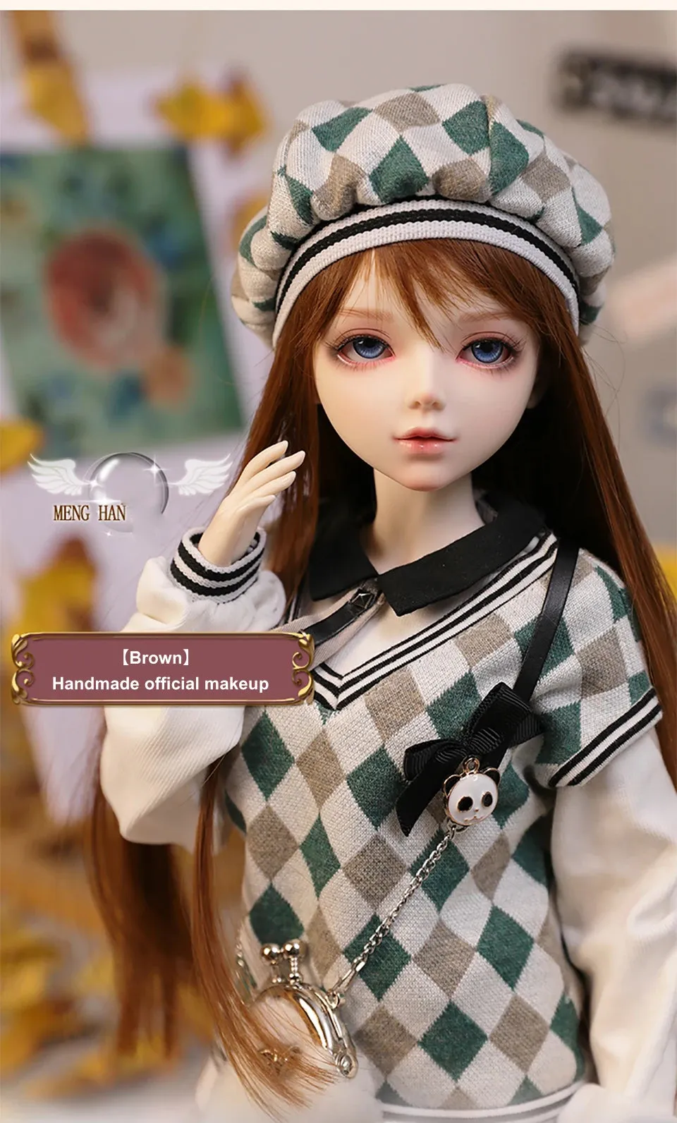 60cm BJD Doll for Girls | Designer Makeup, Rotatable Two-Colored Eyes, 1/3 Scale, Perfect Gift