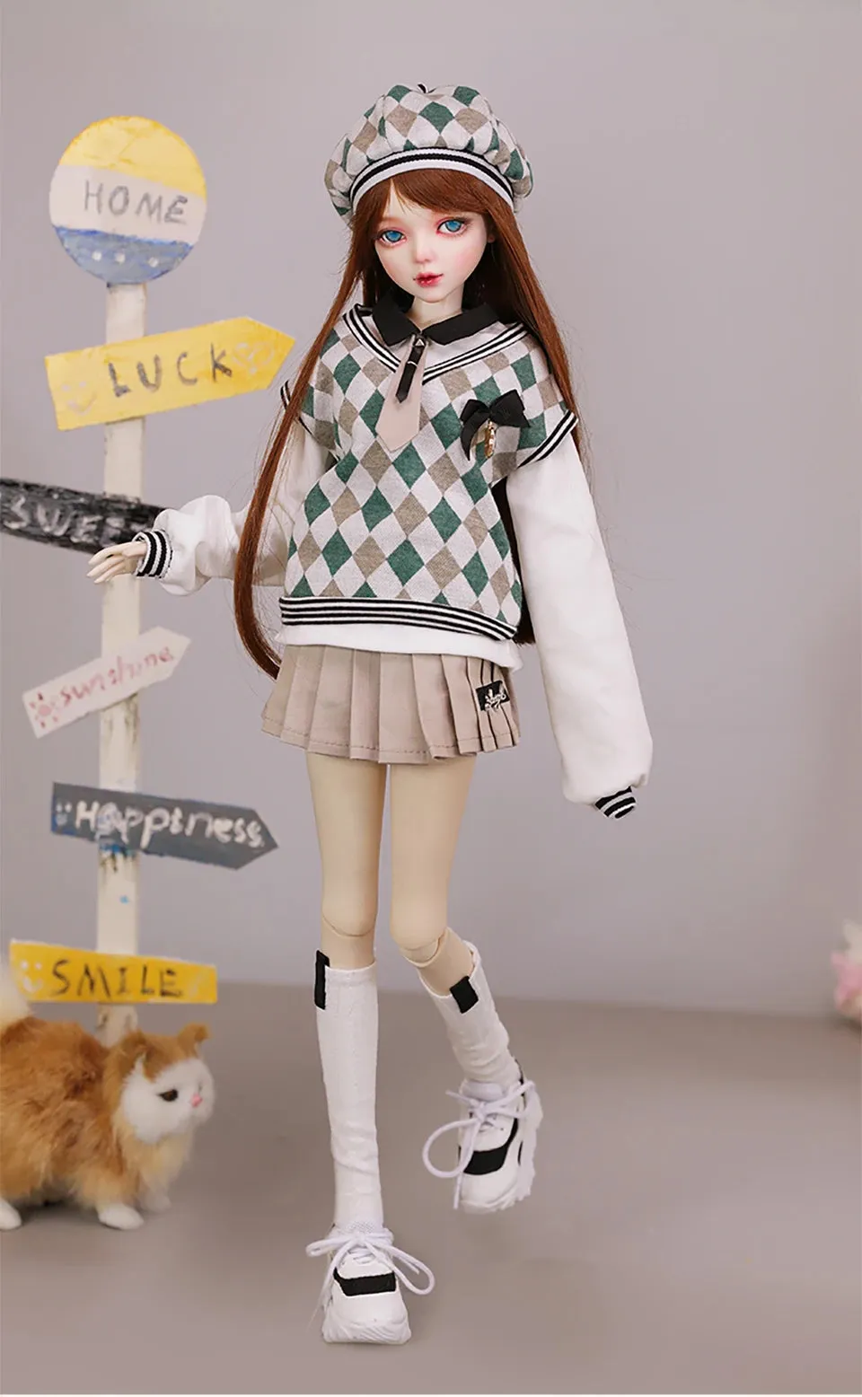 60cm BJD Doll for Girls | Designer Makeup, Rotatable Two-Colored Eyes, 1/3 Scale, Perfect Gift