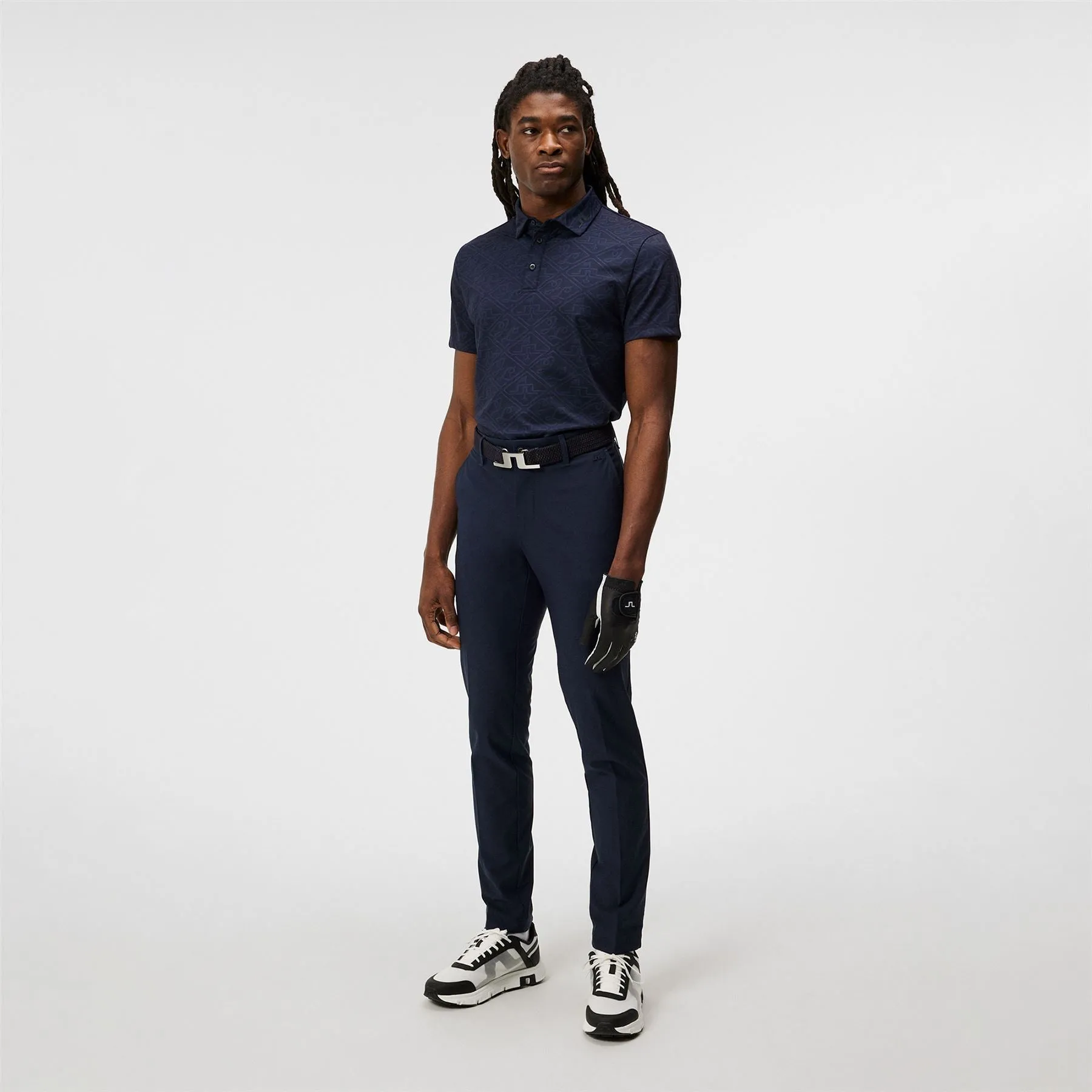 Bison Regular Fit Pro Jacquard Polo JL Navy - AW24