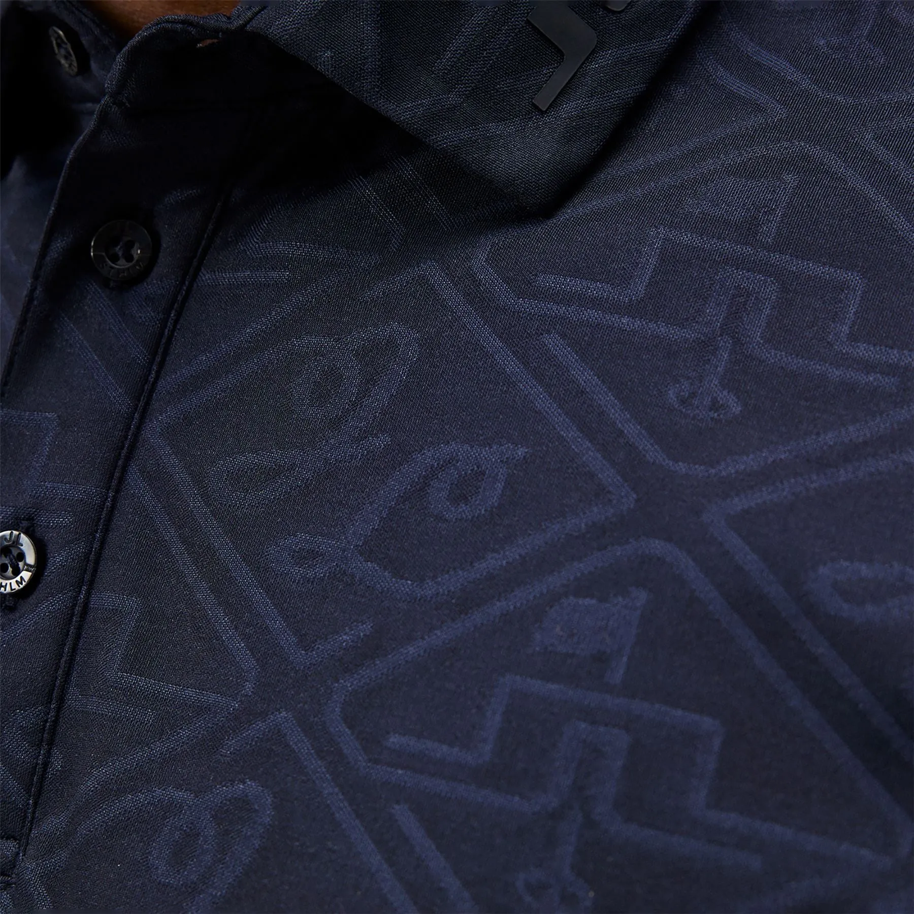 Bison Regular Fit Pro Jacquard Polo JL Navy - AW24