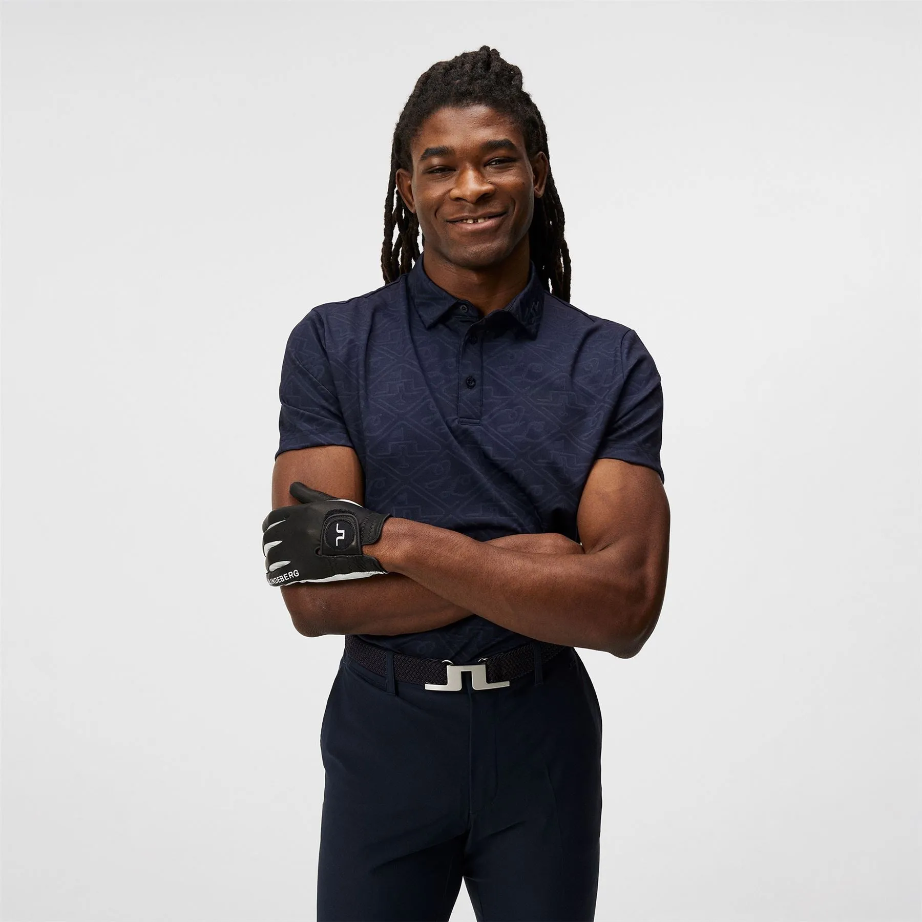 Bison Regular Fit Pro Jacquard Polo JL Navy - AW24