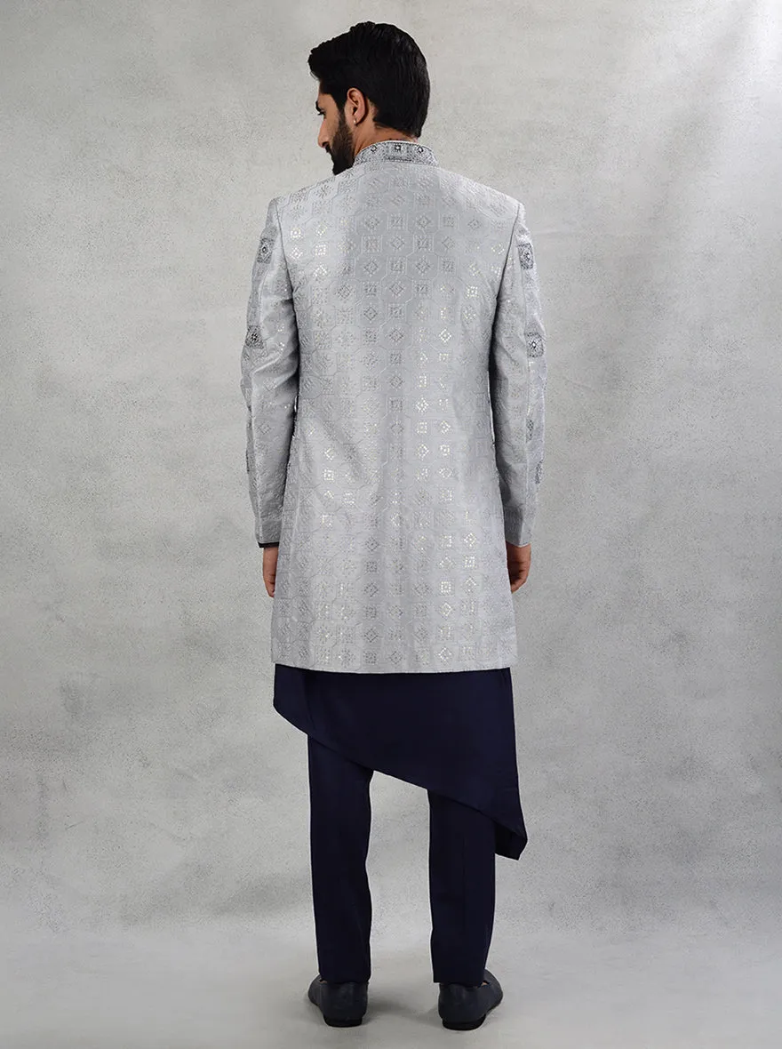 Bluish Grey Indowestern | TULA