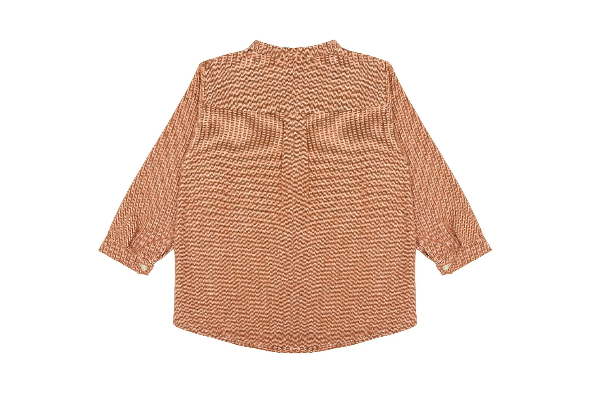 Boy Shirt - Coreana Orange Herringbone