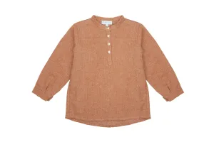 Boy Shirt - Coreana Orange Herringbone