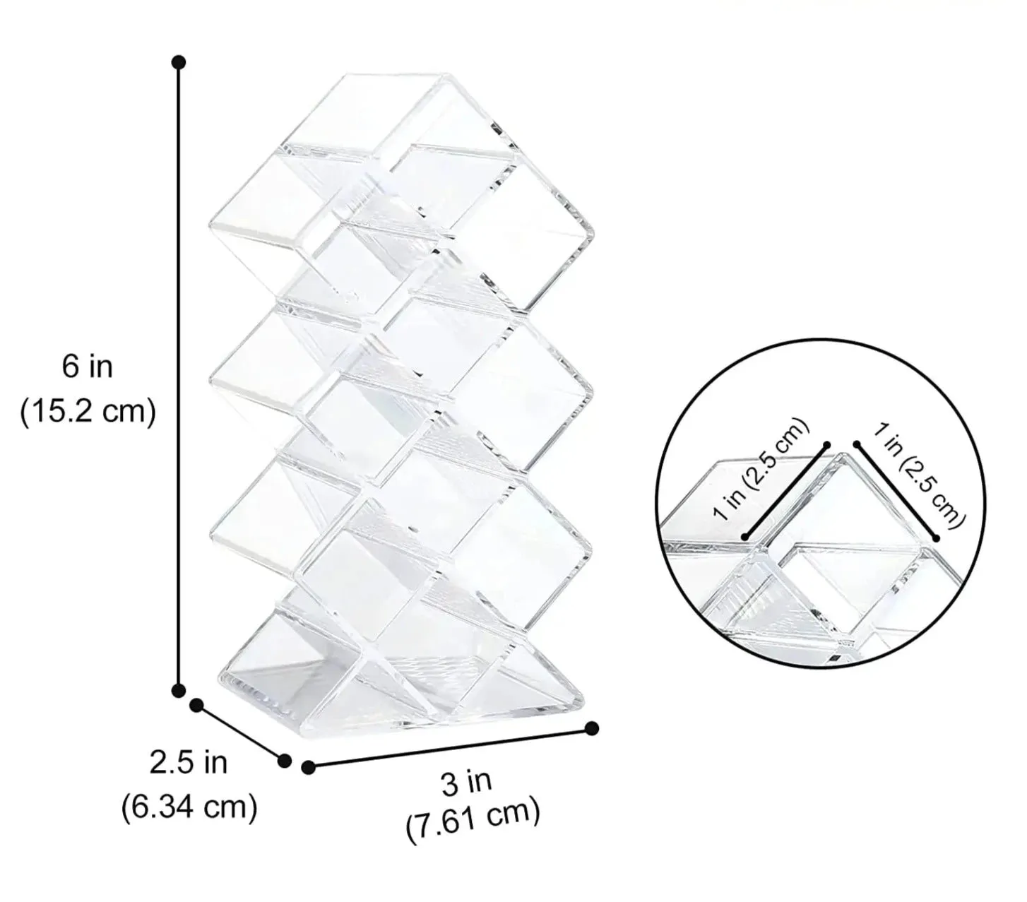 Clear Lipstick Acrylic Organizer