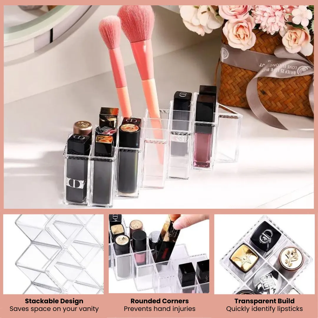 Clear Lipstick Acrylic Organizer