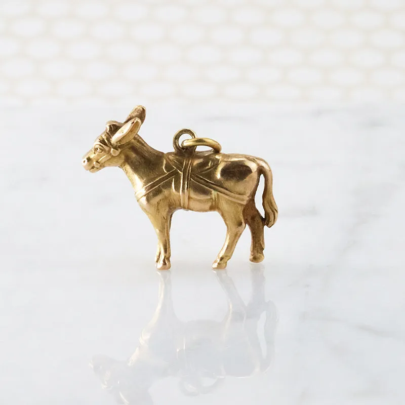 Darling Donkey Charm in 14k Gold