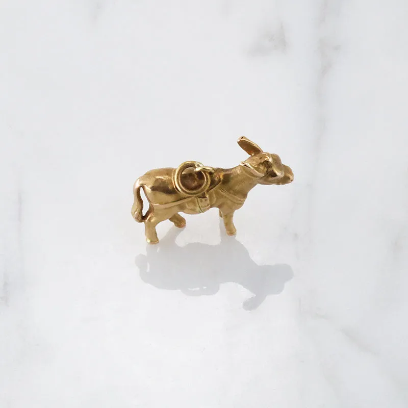 Darling Donkey Charm in 14k Gold