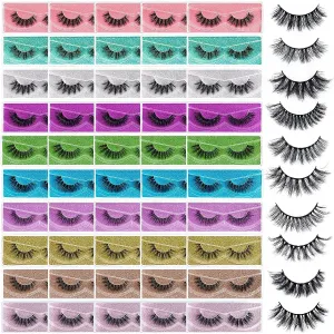 Eyelashes - Mix 10 Styles 100 pairs Mink Natural Look Eyelash