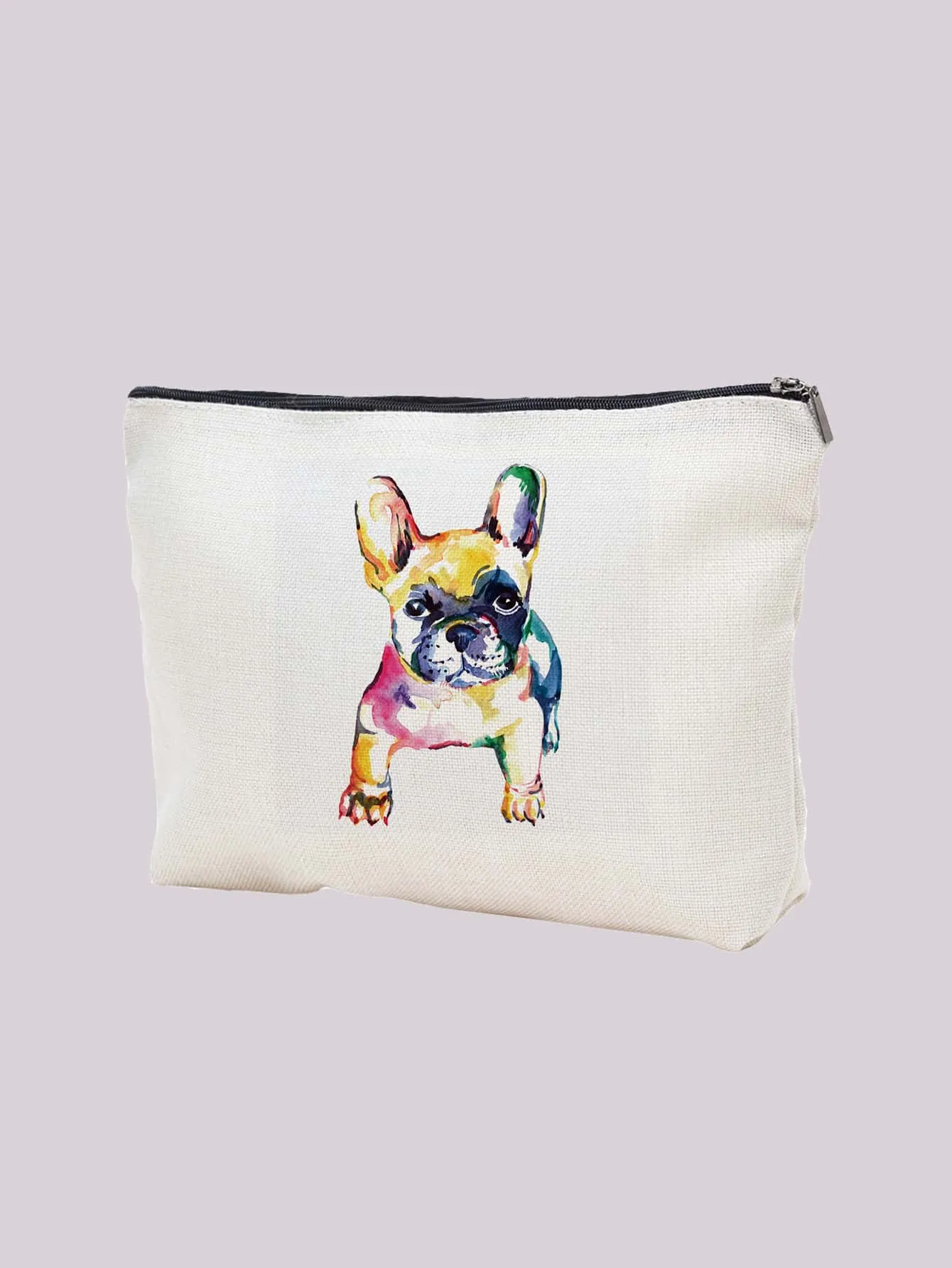 French Dog Pattern Makeup Bag Makeup Bag Cosmetic Organizer Toiletries Bag