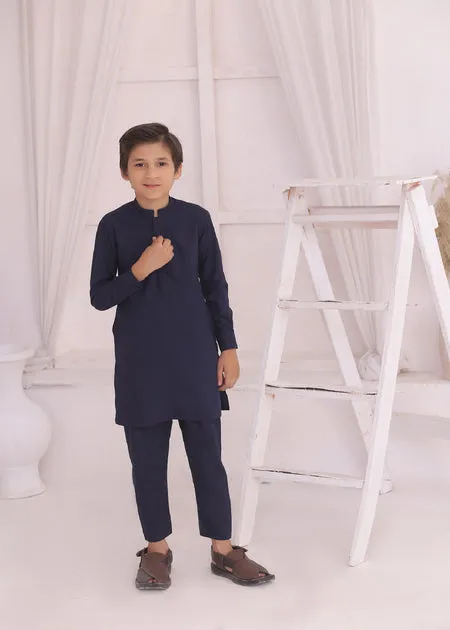 KD 693 Kids Navy Blue Kurta and Pajama