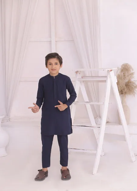 KD 693 Kids Navy Blue Kurta and Pajama