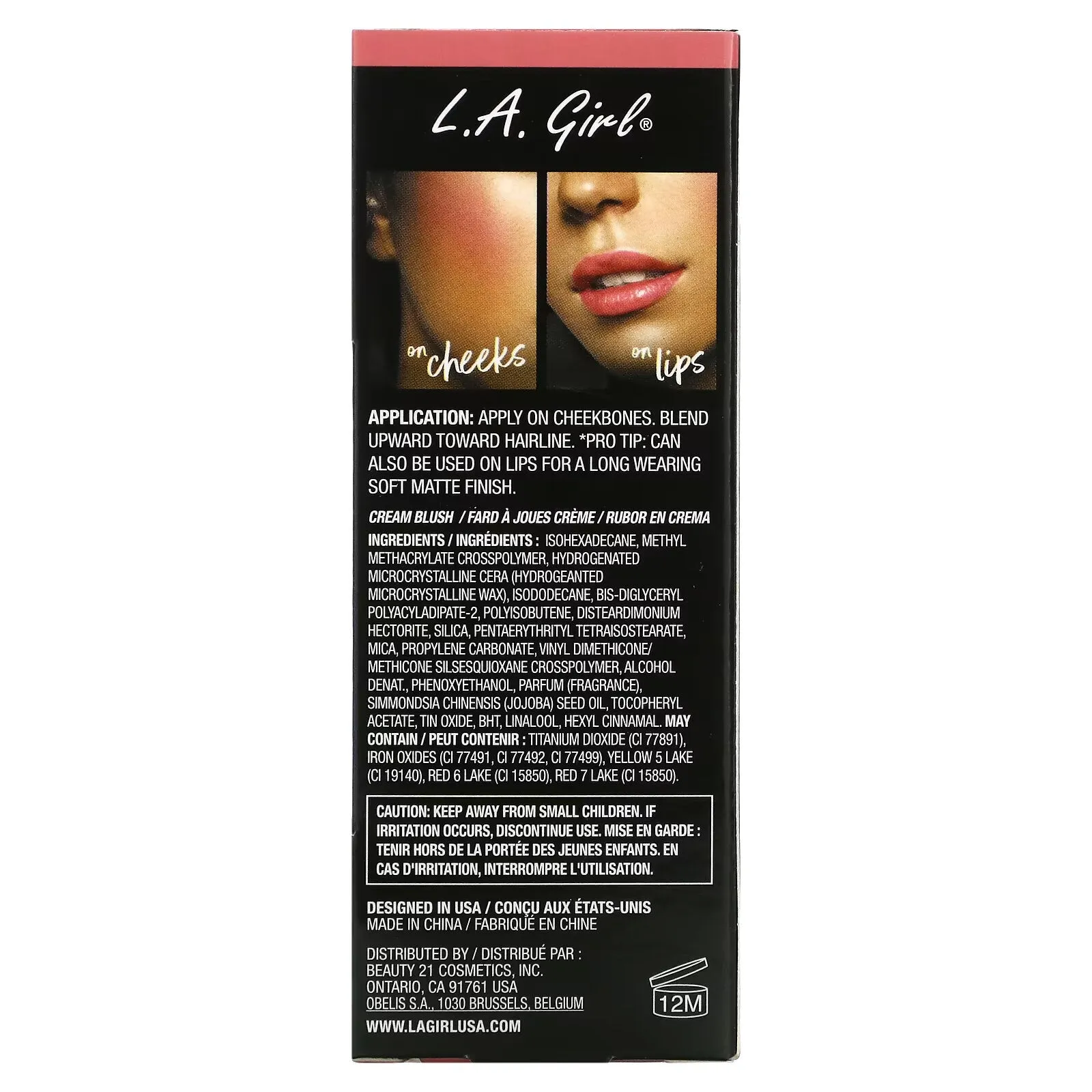 L  .  Girl, Blendable Cheek   Lip Color, Soft Matte Cream Blush, Rosebuds, 8 ml (0 27 fl.  Ounces)