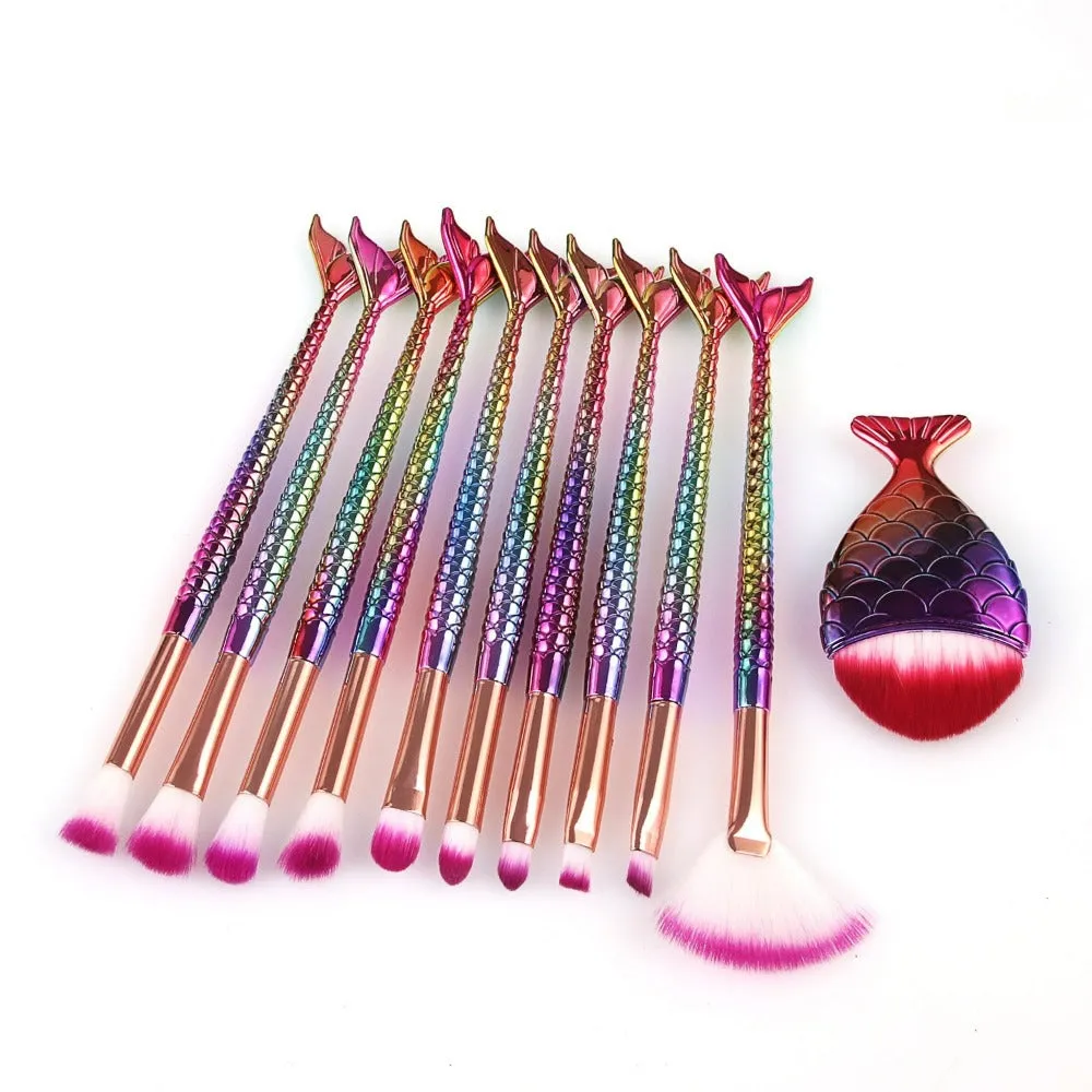 Mermaid Beauty 11 pcs Makeup Brush Set