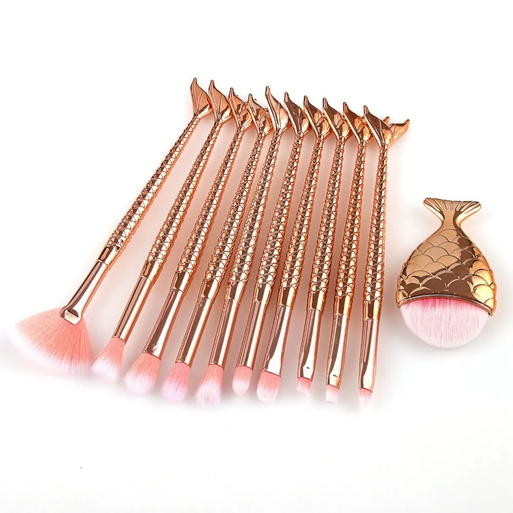 Mermaid Beauty 11 pcs Makeup Brush Set