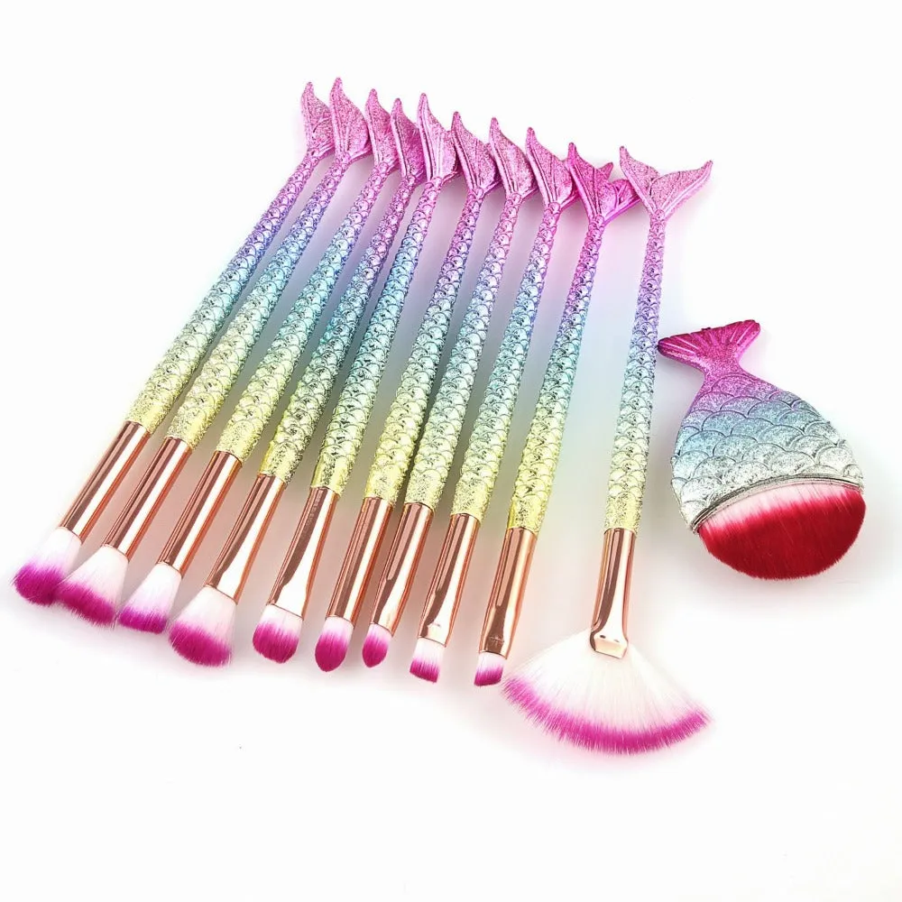 Mermaid Beauty 11 pcs Makeup Brush Set