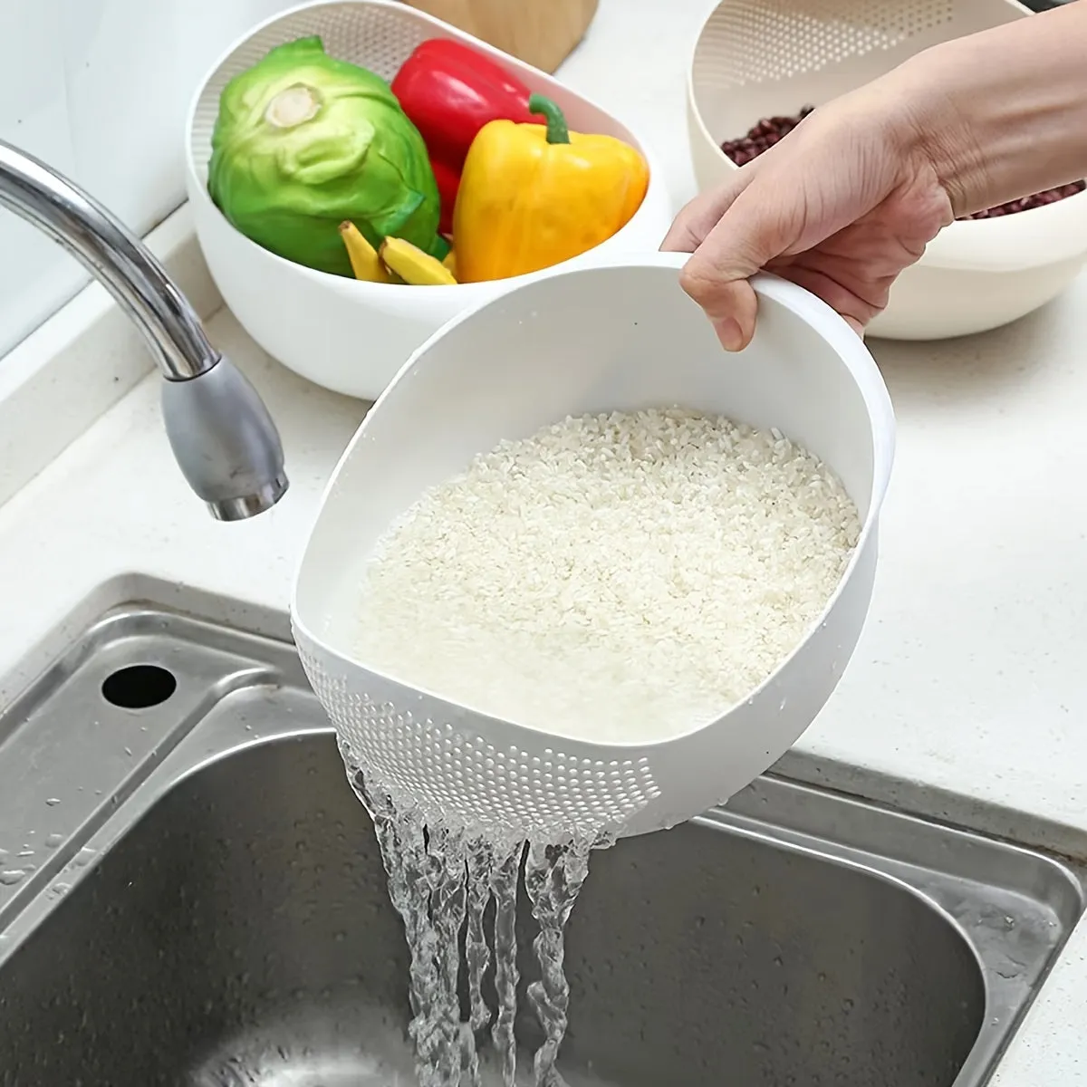 Multipurpose Kitchen Washing Basket Basin Ideal for Various Tasks