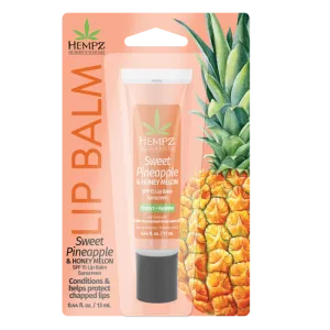 NEW! Hempz Herbal Lip Balm Sweet Pineapple SPF 15 Blister Pack