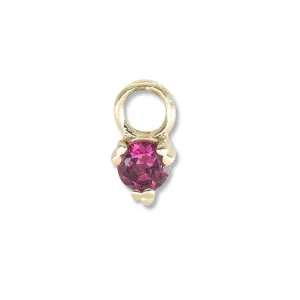 Orb Rhodolite Gold Charm