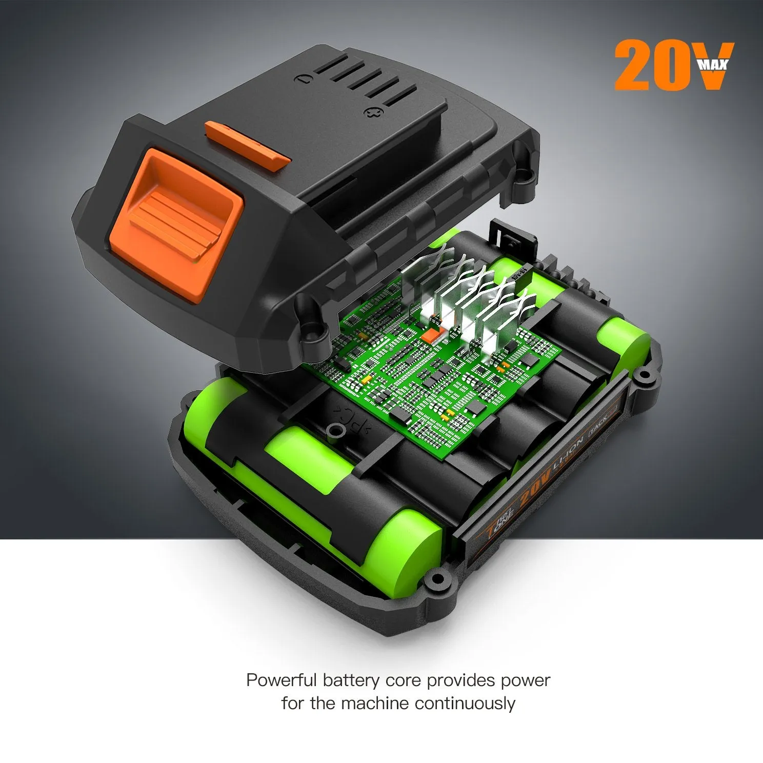 Oscillating Tool, 20V Max Cordless Multifunctional Tool, 2.0Ah Lithium-Ion Battery, 6 Variable Speed