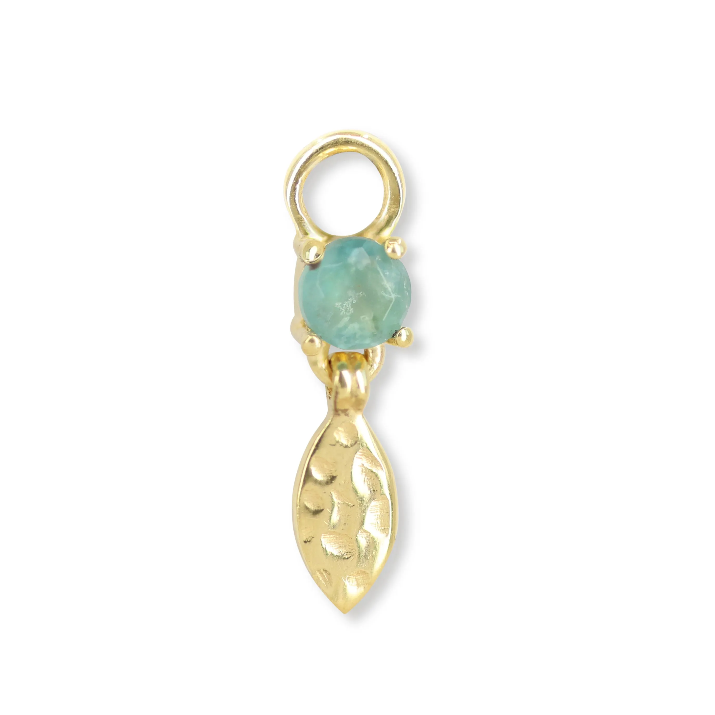 Petal Apatite Gold Charm