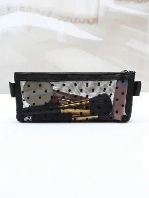 Polka Dot Print Makeup Bag Cosmetic Organizer Toiletries Bag Makeup Organizer