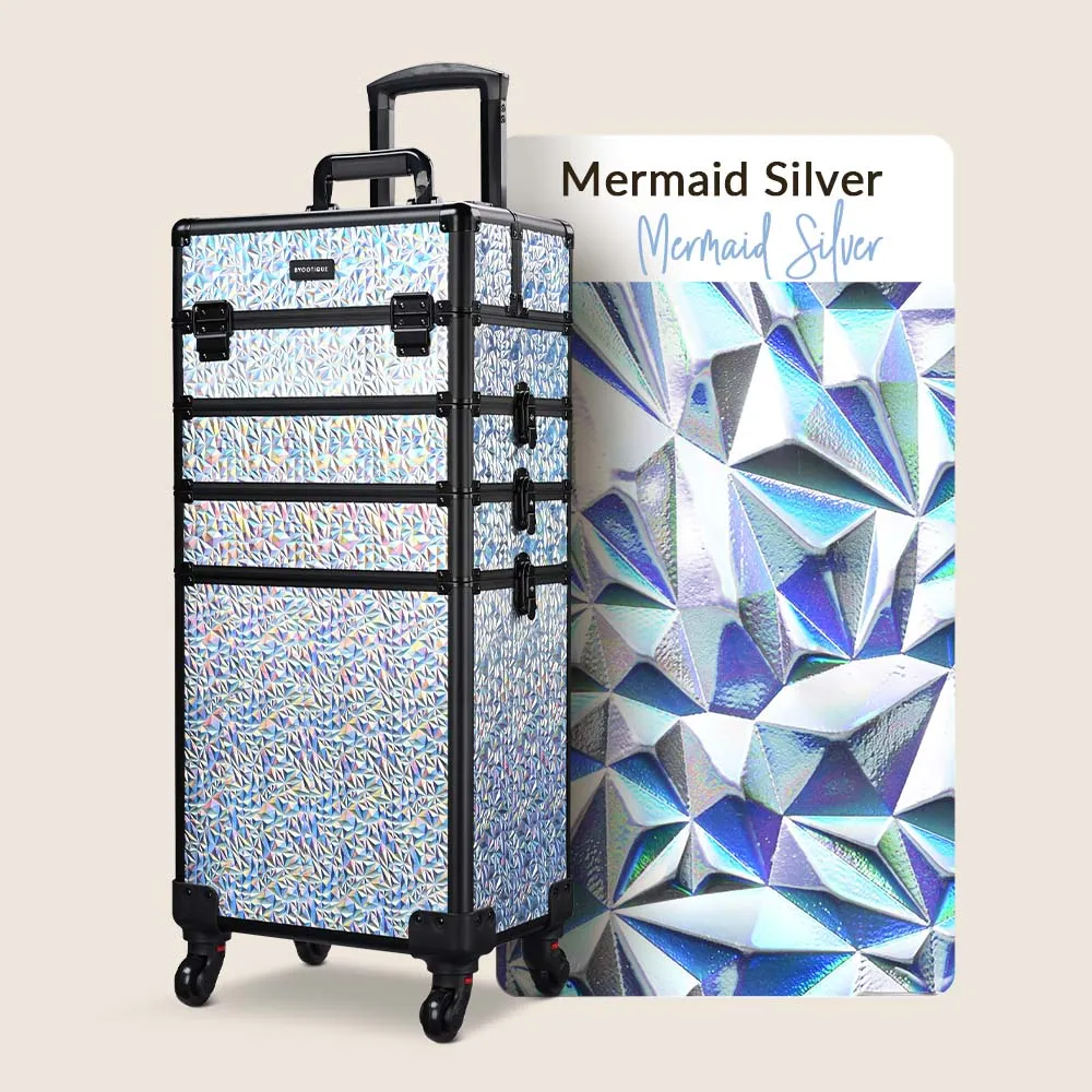 TheLAShop Mermaid Rolling Makeup Case Set(3)