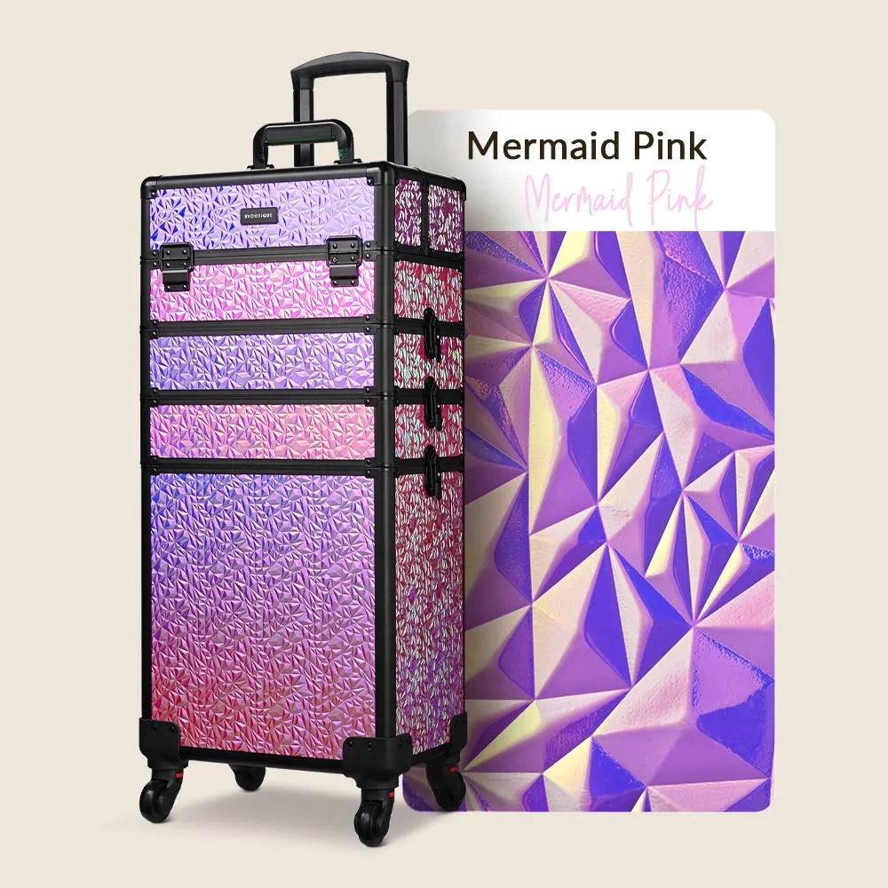 TheLAShop Mermaid Rolling Makeup Case Set(3)