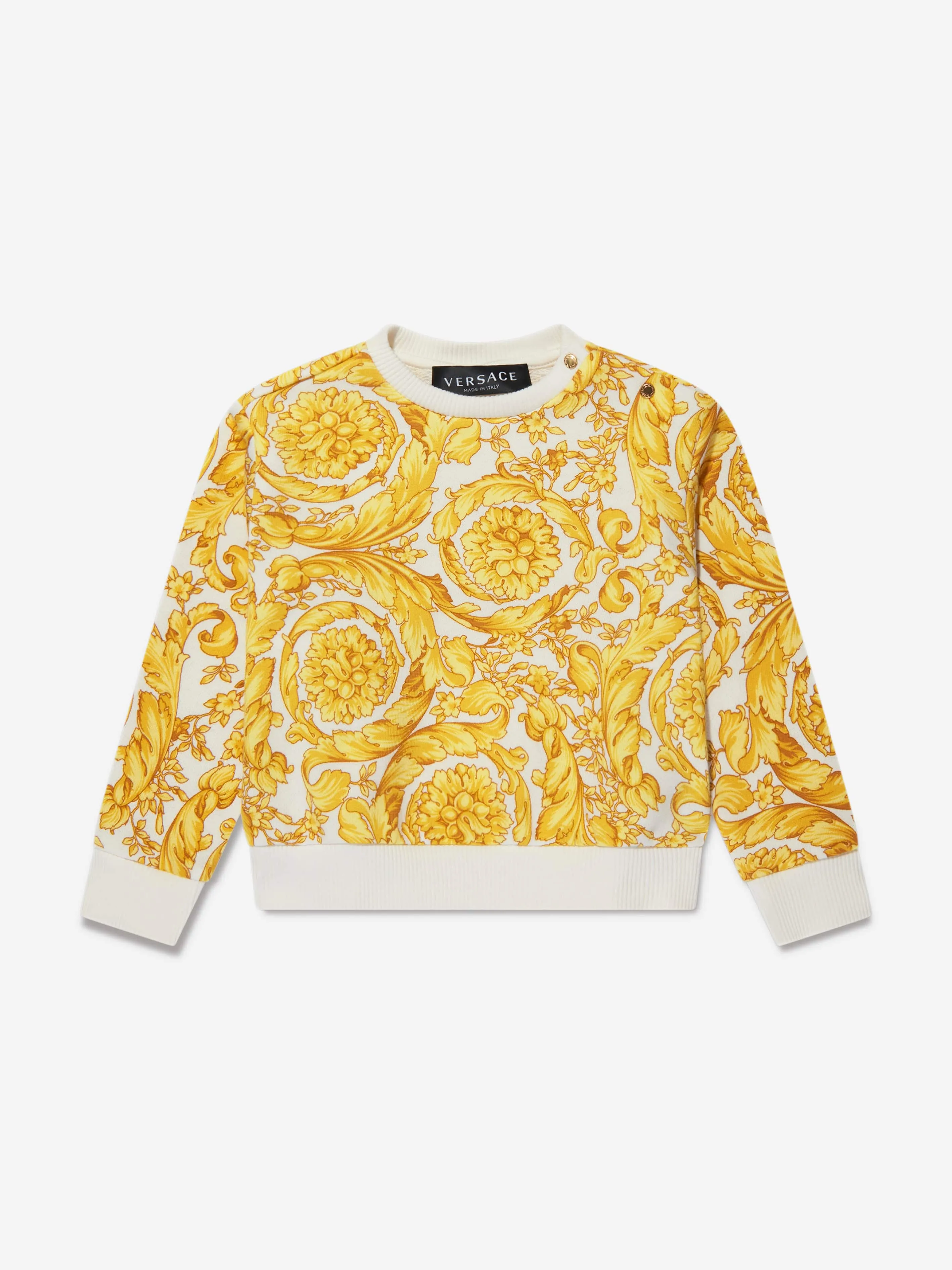 Versace Baby Girls Barocco Sweatshirt in Gold