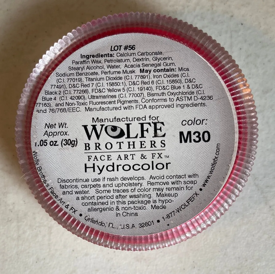 Wolfe Brothers Face Paints - Metallic Silver, Red, Blue 30g