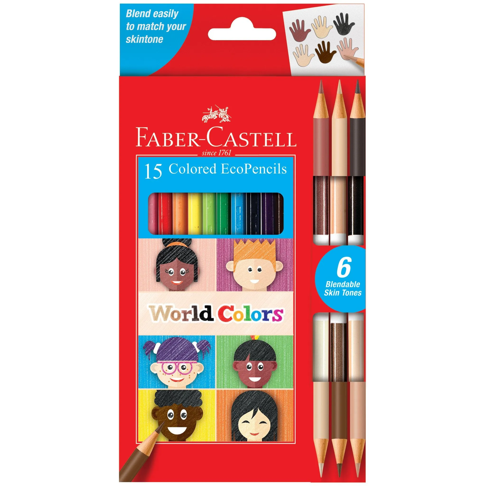 World Colors 15 Colored Ecopencils